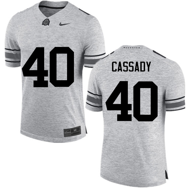 Men Ohio State Buckeyes #40 Howard Cassady College Football Jerseys Game-Gray